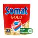 Somat gold dishwashers tabs (22 tabs) dishwasher flushing tabs for bright clean dishes even at low temperatures extra power against a burned-in 22 pieces (1 Pack) 22 tabs
