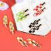 Magicsky 10PCS No Bend Hair Clips - Acrylic Resin Flat Styling Clip for Women - Checkerboard Checker White Black - Buy Online on GoSupps.com