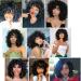 FOVER Short Curly Wig for Black Women - 14 Big Curly Afro Kinky Wig with Bangs - Heat Resistant Synthetic Hair Replacement - Natural Look (Black) - Buy Online on GoSupps.com