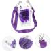 Minkissy Leather Hair Scissors Belt Bag | Salon Tool Holder | Durable PVC Case for Hairdressing Tools - Violet Color - Buy Online on GoSupps.com