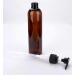 BRIGHTFROM 8 oz Amber Plastic Lotion Pump Bottles - 3 Pack | BPA-Free Refillable Containers for Soap, Shampoo, Lotions, Massage Oil - Buy Online on GoSupps.com