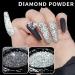 Reflective Silver Glitter Powder - 2PCS Sparkling Holographic Triangle Nail Glitter Set - Buy Online on GoSupps.com