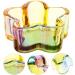 Ipetboom Glass Dappen Monomer Dish Flower Shaped Crystal Acrylic Nail Cup Acrylic Liquid Powder Dappen Bowl Dish Nail Manicure Tool Rainbow - Buy Online on GoSupps.com