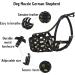 MUROM Leather Dog Muzzle German Shepherd Adjustable Breathable Doberman Dalmatian Setter Basket Medium Large Breeds Black Brown Red Green (Black Medium) Black M - Buy Online on GoSupps.com