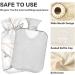 Hot Water Bottle 2L with Elegant White Marble & Gold Line Cover - Perfect for Pain Relief & Winter Hand Feet Warmer | International Shipping - Buy Online on GoSupps.com