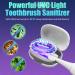 MONESAO Toothbrush Sanitizer - UVC Sterilizer with Holder - Rechargeable Cleaner Case for Electric & Manual Toothbrushes (White) - Buy Online on GoSupps.com