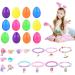 Kirdume Easter Eggs Prefilled With Bracelets - Prefilled Bright Easter Eggs with Bracelets - Easter Basket Stuffers Easter Party Favours for Girls Kids Children Boys Sh-08 - Buy Online on GoSupps.com