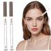 Lot de 2 crayons sourcils imperm ables pour microblading avec pointe ultra fine pour cheveux comme des traits sourcils d'aspect naturel anti-taches marron Brun