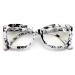 Women Big Lens Butterfly Reading Glasses - Fun Cateye Clear Lens Readers - Vintage Fashion White Marble 2.5 x