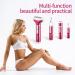 4 in 1 Women's Electric Bikini Razor - Rechargeable and Painless Shaver for Bikini Area, Nose, Armpit, Eyebrow, and Facial - Rose Red - Buy Online on GoSupps.com