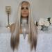 Aisom Long Straight Ombre Lace Front Wig - 22IN Highlight Blonde for Women - Buy Online on GoSupps.com
