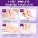 4 Step Lavender Foot Spa Pedicure Kit for Dry Cracked Feet - Bath Salt, Foot Cream, Scrub - Exfoliating Foot Care Set - Buy Online on GoSupps.com