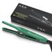 K&K 3/10 inch Plate Small Mini Ceramic Flat Iron Nano Tourmaline Flat Irons for Short Hair Pixie Cut Pencil Straightener for Women Dual Votage Digital Display Green