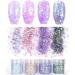 Laza 12 Colors Glitter Nail Art Powder Mixed Sequins - Mermaid Princess | 120g Ultra-Thin Sparkles for Nails, Face, Eyes, Body, Hair, Crafts, Tumblers - Buy Online on GoSupps.com