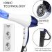 Professional Salon Hair Dryer 2000W with Negative Ionic Technology | Fast Drying, Low Noise | Includes Diffuser, Concentrator & Styling Pik | 2 Speed, 3 Heat Settings | AC Motor | WhiteBlue - Buy Online on GoSupps.com