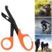 Titanium EMT & Trauma Shears - Bent Stealth Black Coated for Nurses - 19cm Orange - Buy Online on GoSupps.com
