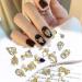 3D Nail Charms: 23 Pcs Shiny Rhinestones Gems Butterfly Heart Bow Dangle Gold Metal Nail Jewelry - Luxury Nail Art Decoration for DIY Nail Design - Buy Online on GoSupps.com