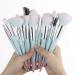 Pink Blue Gradient Makeup Brushes and Sponges Set - Professional Tools for Eye Shadow, Foundation, Blush, and Concealer - Buy Online on GoSupps.com