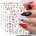 9 Sheets Valentines Day Nail Art Stickers Decals Self-Adhesive Love Rose Flowers Red Black Nail Supplies Nail Art Design Decoration Accessories - Buy Online on GoSupps.com