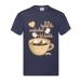 Berry Prints Men's We Go Together Like Marshmallows + Hot Chocolate T-Shirt M Deep Navy