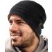 Lvaiz Winter Beanie Hat - Warm Fleece Lined Skull Cap for Men & Women | Reversible & Windproof Knit Watch Hat - Black & Orange - Buy Online on GoSupps.com