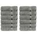 Chakir Turkish Linens 100% Turkish Cotton Luxury Hotel & Spa Washcloth Set - Set of 12 Gray - Buy Online on GoSupps.com
