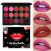 Makeup Lipstick Palette Lip Gloss Palette - 15 Colors Color Matte Texture Lip Glaze Palette | Lightweight Built & Blendable Nourissan Lipstick L dis - Buy Online on GoSupps.com