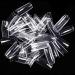 Pack of 500 Artificial Nail Tips French Acrylic Style UV Gel Fake Nail Full Cover Artificial Fingernails Tip Fake Art Nails Suitable for Both Beginners & Experienced Nail Artists Clear