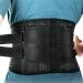 Lower back support for men women Lordosis support to relieve back pain herniated disc sciatica scoliosis breathable posture correction adjustable waist support belts (color: l black