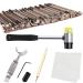 Leather Stamping Tools Kit Leather Different Shape Saddle Making Stamp Punch Set Leather Carving Tools Kit with Leather Working Hammer  Swivel Knife Tracing Paper and Tracing Pen