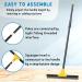 18'' Rubber Squeegee Broom with 60'' Long Handle for Floor Cleaning - Heavy Duty Household Wiper for Bathroom, Garage, Concrete, Deck, and Shower - Black and Yellow - Buy Online on GoSupps.com