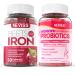 NEVISS Vegan Iron Supplement Gummies Gentle Iron + Probiotics for Women Gummies