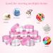 64 Flintronic Pink Cosmetic Sample Jars with Small Spoon - Ideal for Creams, Gels, Beads & More - Buy Online on GoSupps.com