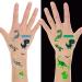 Glow In The Dark Dinosaur Temporary Tattoos - 10 Sheets | Waterproof Cartoon Tattoos for Kids Birthday & Halloween Party Decor - Buy Online on GoSupps.com