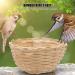 EVTSCAN 4 Pcs Hanging Round Handmade Bamboo Bird Nests for Cages with Hook for Breeding Finches Canaries Parrots Garden Aviaries Birdkeeping - Buy Online on GoSupps.com