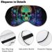Blacklight Skull Skeleton Sleep Eye Mask & Blindfold | Elastic Strap for Women Men | Sleep Travel Nap - Buy Online on GoSupps.com