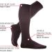 Knee High Compression Socks 13-15 mmHg - Unisex Cotton Blend Black XL | International Shipping - Buy Online on GoSupps.com