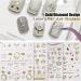 20 Sheet Luxury 3D Nail Art Stickers Gold/Diamond Design - Self-Adhesive Custom Metallic Decals with Tweezers for Women/Girls, Salon-Quality Nail Decor for Home DIY - Buy Online on GoSupps.com