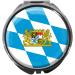 metALUm pill box with mirror round metal 3 compartments FLAG BAVARIA #0037