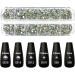 Nail Art Rhinestones Set - 2640 Pcs Flat Back Crystals for Face Gems, Craft Decorations | Includes Picker Pencil & Tweezers (120 Multi-Shaped & 2520 Clear AB Round Rhinestones) - Buy Online on GoSupps.com