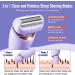 GKINIKG 2 in 1 Women's Electric Razor - Bikini Trimmer, Wet Dry Use, Cordless with Charging Base - Light Purple - Buy Online on GoSupps.com
