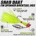 Shad Darts Fishing Lures 1/8oz 25 Pack - Dart Head Jig for Shad, Bass, Walleye - White Chartreuse Color - Bucktail Hair Jigs - Ideal for Crappie & Panfish - Buy Online on GoSupps.com