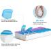 Blue Floral Quilted Cotton Travel Pill Organizer with Easy Zipper Push Button - Pill Box & Medicine Organizer - Buy Online on GoSupps.com