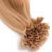 Dark Blonde Bonding Extensions - 100% Remy Real Hair 50cm U-Tip Keratin Bonds 0.5g Smooth Strands #18 - Buy Online on GoSupps.com