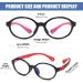 Duco Blue Light Blocking Glasses for Kids | Anti-Glare Gaming Glasses for Boys & Girls (Ages 5-10) - K026 Black Red - Buy Online on GoSupps.com