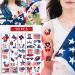 TopFunny Temporary Tattoos - 90Pcs Independence Day American Flag Designs - Patriotic Stickers for Labor Day & Memorial Day - Buy Online on GoSupps.com