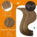 Easyouth Clip-In Extensions | Real Remy Hair | Brown & Honey Blonde | 14-Inch | 70g | 7 Pieces - Buy Online on GoSupps.com