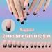 Maggidea French Tip Nude Coffin Fake Nails - 240 Pcs Glossy Full Cover False Nails for Girls and Women | Glue-On Ballerina Nail Art Manicure Decorations (French-Medium Square Black) - Buy Online on GoSupps.com