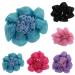 JUSTFOX Bun Net Hair Net - Floral Pattern Red | Perfect for Stylish Hair Buns | International Shipping Available - Buy Online on GoSupps.com