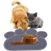 Cloud Heart Pet Food Mat for Dogs and Cats Waterproof Non-Slip Pet Feeding mat bowl mat (Medium(60x45cm) Grey) Paw Grey - Buy Online on GoSupps.com